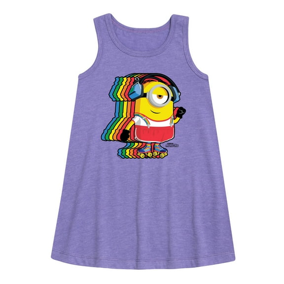 Despicable Me Minions - Retro Rainbow Skater - Toddler & Youth Girls A-line Dress