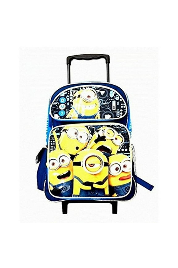Despicable Me Minions 3 16" Canvas Blue Rolling Backpack