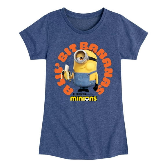 Despicable Me Minions - A Lil Bit Bananas - Toddler & Youth Girls Short Sleeve Graphic T-Shirt