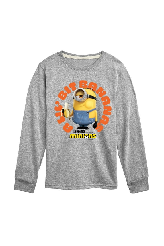 Minions - A Lil Bit Bananas - Toddler & Youth Long Sleeve Graphic T-Shirt