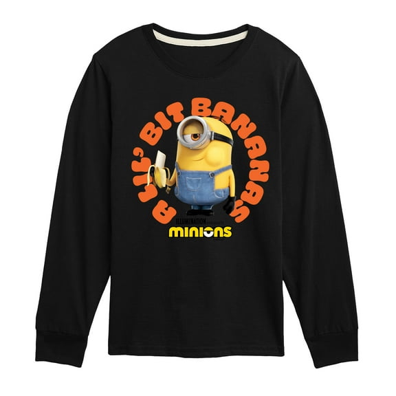 Despicable Me Minions - A Lil Bit Bananas - Toddler & Youth Long Sleeve Graphic T-Shirt