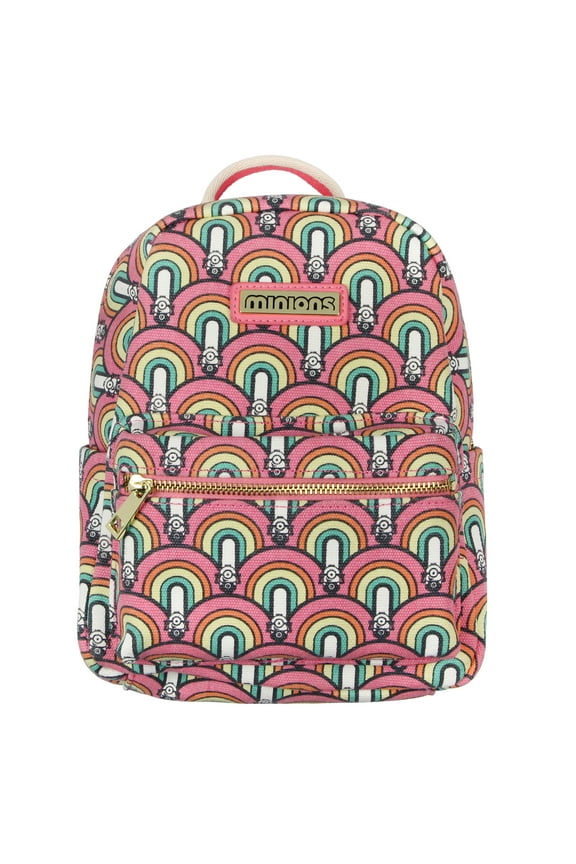 Despicable Me Minions Artist Series Rainbow Mini Canvas Backpack 11"