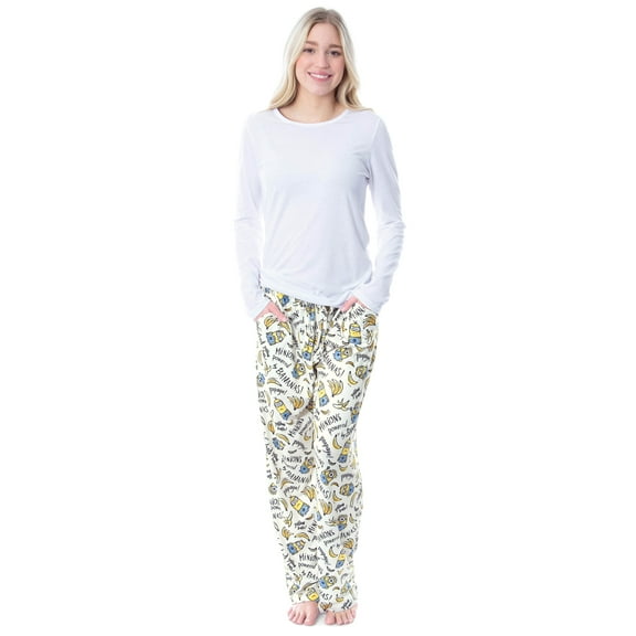 Despicable Me Minions Bananas Womens Pajama Pants Ultra Soft Comfy Loungewear Sleepwear PJ Pants with Pockets