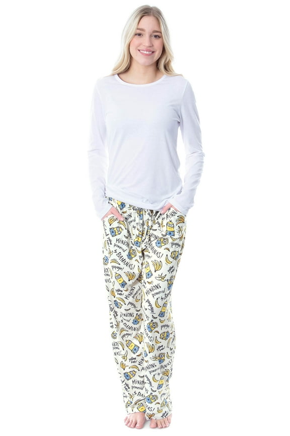 Despicable Me Minions Bananas Womens Pajama Pants Ultra Soft Comfy Loungewear Sleepwear PJ Pants with Pockets