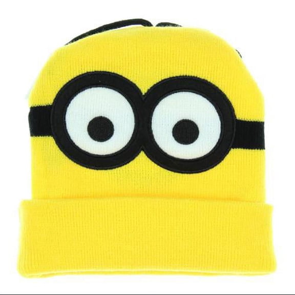 Despicable Me Minions Beanie Hat with Raised Goggles Design