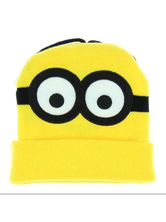 Minions Beanie Hat with Raised Goggles Design