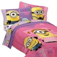 thumbnail image 1 of Despicable Me Minions Bedding and Curtain Set Pink Way 2 Cute Comforter Sheet Set and Drapes, 1 of 4