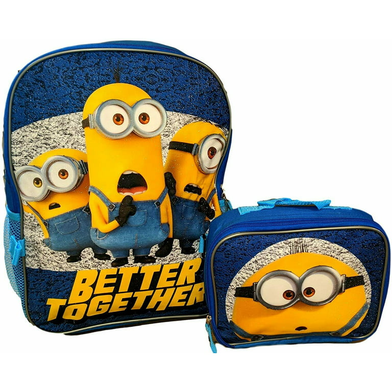 Despicable Me Minions 16 Backpack with Detachable Lunch Box