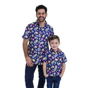 Despicable Me Minions Big Boys Matching Family Hawaiian Button Down Shirt Toddler to Big Kid