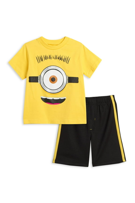 Minions Big Boys T-Shirt and Shorts Outfit Set Infant to Big Kid