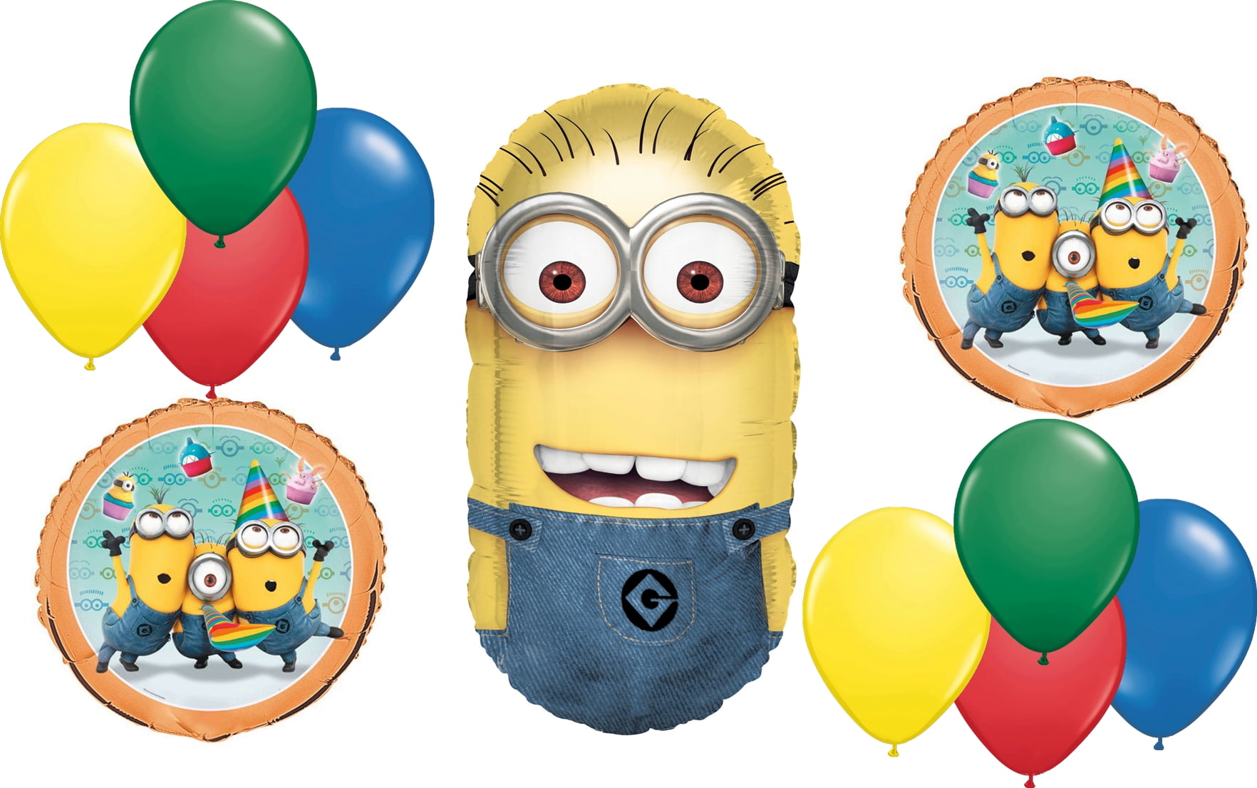 Despicable Me Minions Birthday Mylar Latex Balloon Set Bouquet Party Decorations