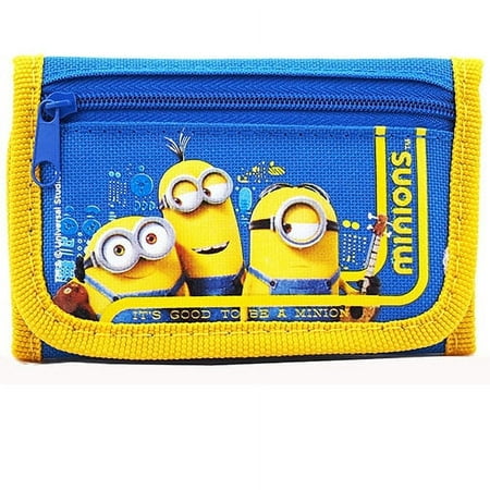 Despicable Me Minions Character Blue Trifold Wallet