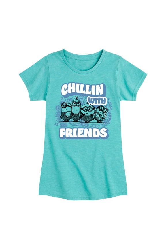 Minions - Chillin' with Friends - Toddler & Youth Girls Short Sleeve Graphic T-Shirt