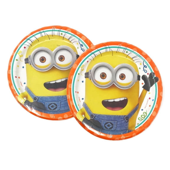 Despicable Me Minions Dessert Party Plates - 2 Packs of 8 - 16 Total