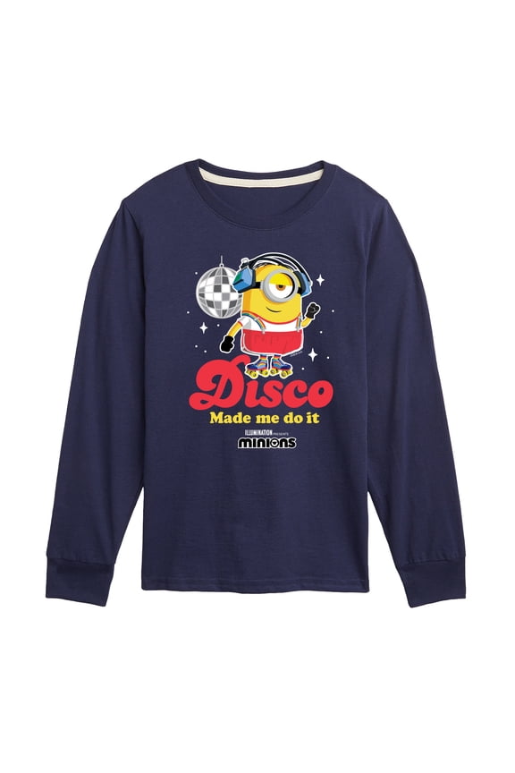 Minions - Disco Made Me Do It - Toddler & Youth Long Sleeve Graphic T-Shirt