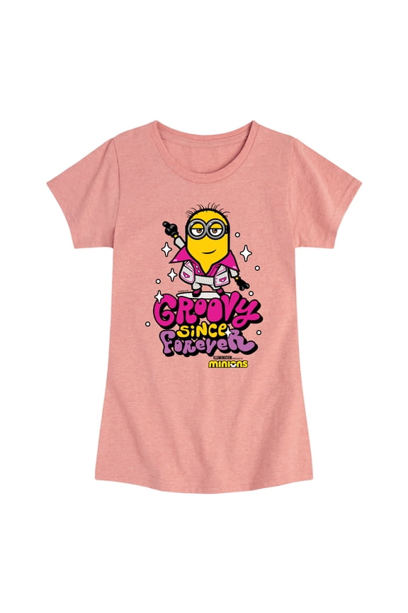 Minions - Groovy Since Forever - Toddler & Youth Girls Short Sleeve Graphic T-Shirt
