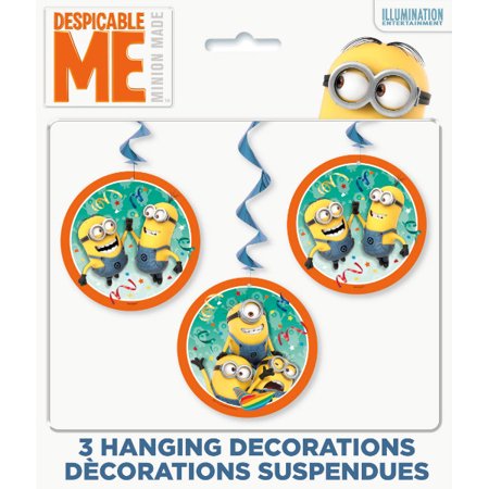 Despicable Me Minions Hanging Swirl Decorations (3ct)