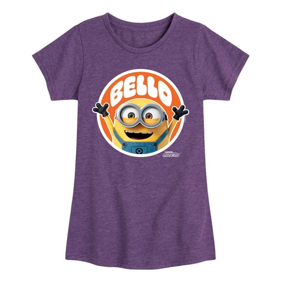 Despicable Me Minions - Hello Bello - Toddler & Youth Girls Short Sleeve Graphic T-Shirt