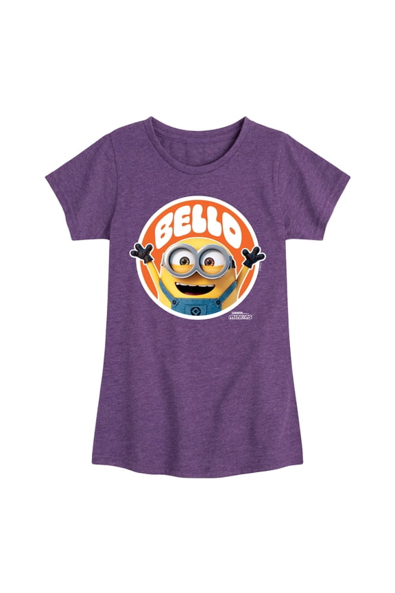 Minions - Hello Bello - Toddler & Youth Girls Short Sleeve Graphic T-Shirt