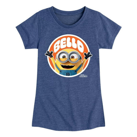 Despicable Me Minions - Hello Bello - Toddler & Youth Girls Short Sleeve Graphic T-Shirt