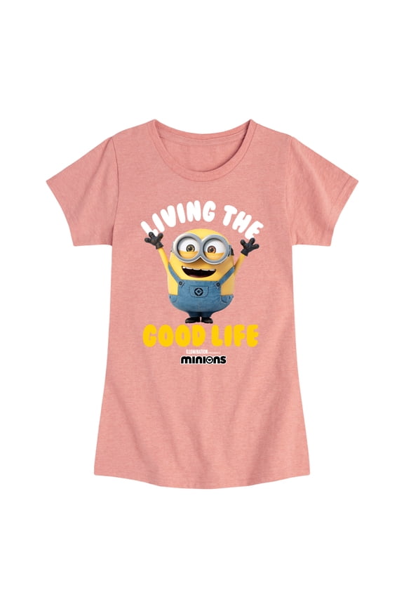 Minions - Living The Good Life - Toddler & Youth Girls Short Sleeve Graphic T-Shirt
