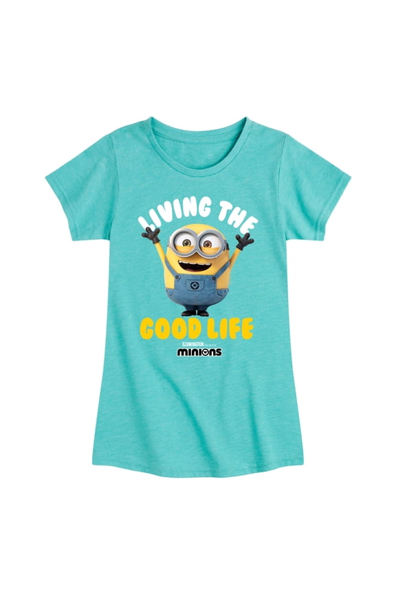 Minions - Living The Good Life - Toddler & Youth Girls Short Sleeve Graphic T-Shirt