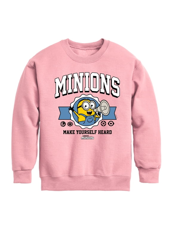 Minions - Make Yourself Heard Boys' Graphic Long Sleeve Fleece Sweatshirt