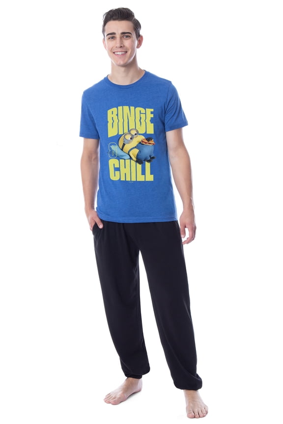 Despicable Me Minions Mens' Movie Binge Chill Jogger Sleep Pajama Set