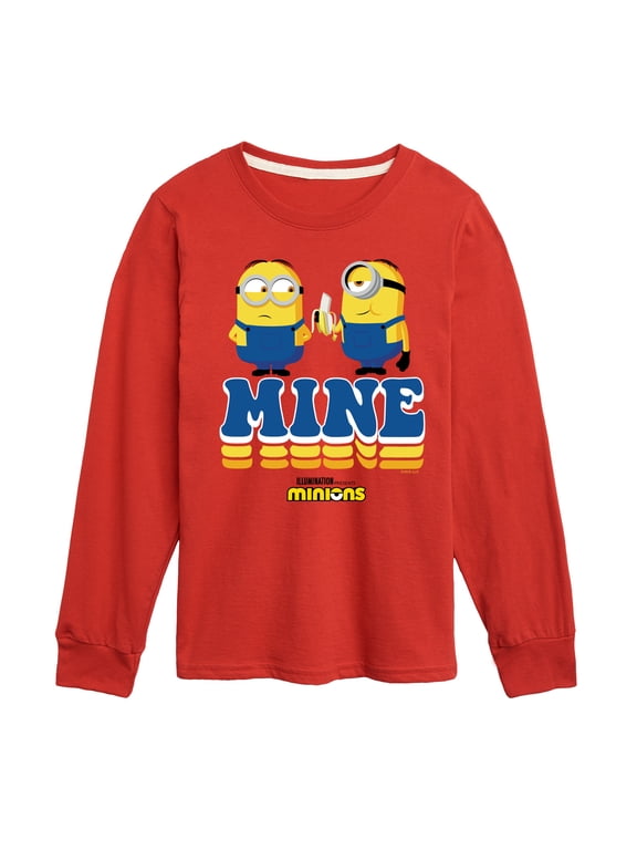 Minions - Mine Mine Mine Boys' Long Sleeve Graphic T-Shirt