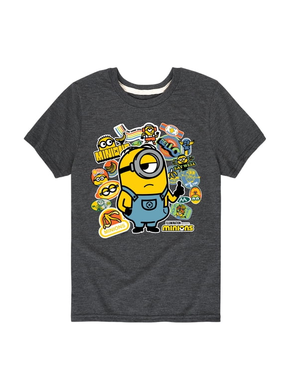 T-shirt Youth 'Truck Chasing Minions' - Blanc, 100% Coton, Qualité Premium