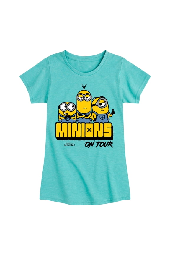 Minions - Minions On Tour - Toddler & Youth Girls Short Sleeve Graphic T-Shirt