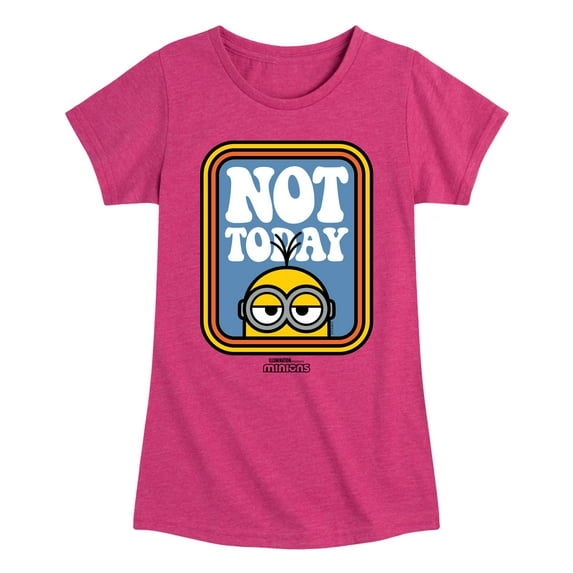 Despicable Me Minions - Not Today - Toddler & Youth Girls Short Sleeve Graphic T-Shirt