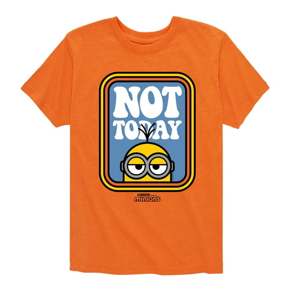 Despicable Me Minions - Not Today - Toddler & Youth Short Sleeve Graphic T-Shirt