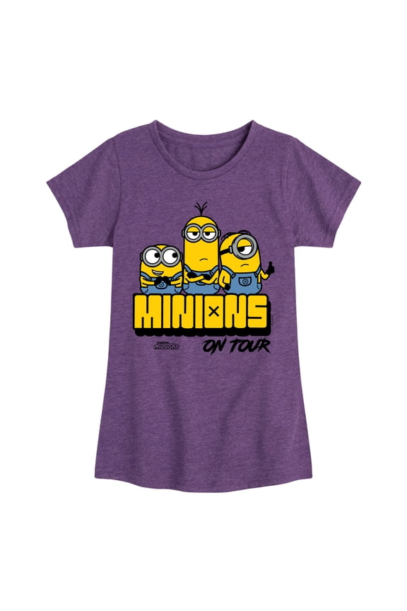 Minions - On Tour - Toddler & Youth Girls Short Sleeve Graphic T-Shirt