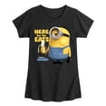 thumbnail image 1 of Despicable Me Minions - Only Here For The Eats - Toddler & Youth Girls Short Sleeve Graphic T-Shirt, 1 of 5