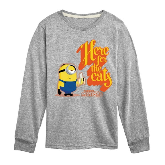Despicable Me Minions - Only Here For The Eats - Toddler & Youth Long Sleeve Graphic T-Shirt
