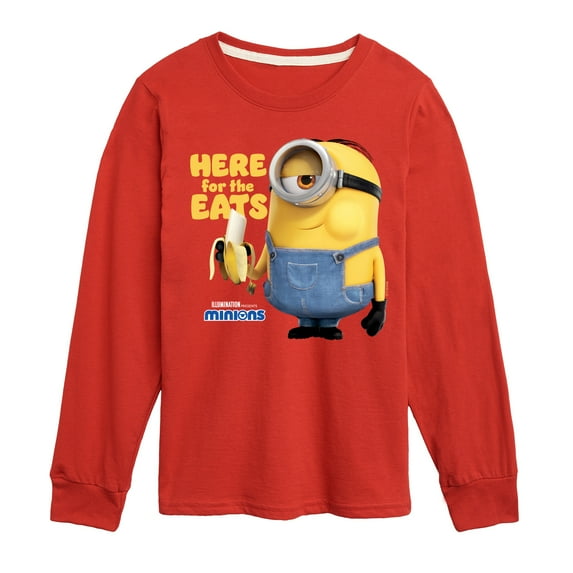 Despicable Me Minions - Only Here For The Eats - Toddler & Youth Long Sleeve Graphic T-Shirt