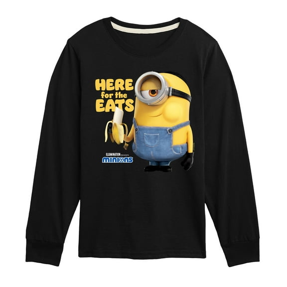 Despicable Me Minions - Only Here For The Eats - Toddler & Youth Long Sleeve Graphic T-Shirt