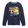 thumbnail image 1 of Despicable Me Minions - Only Here For The Eats - Toddler & Youth Long Sleeve Graphic T-Shirt, 1 of 5