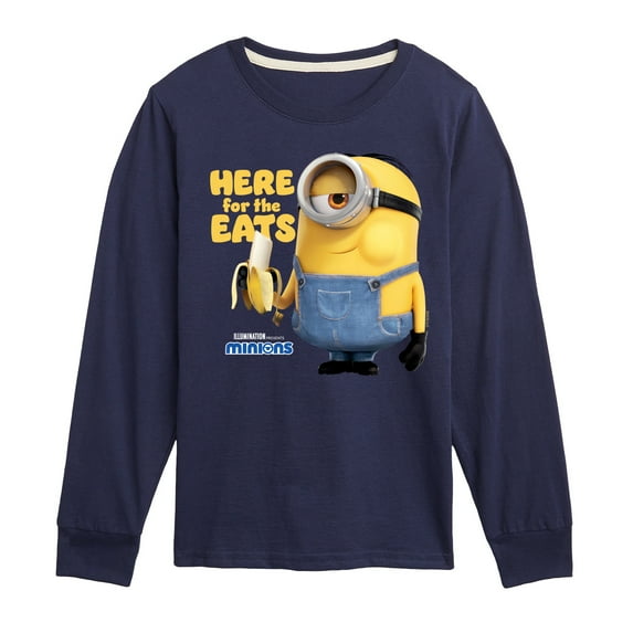 Despicable Me Minions - Only Here For The Eats - Toddler & Youth Long Sleeve Graphic T-Shirt