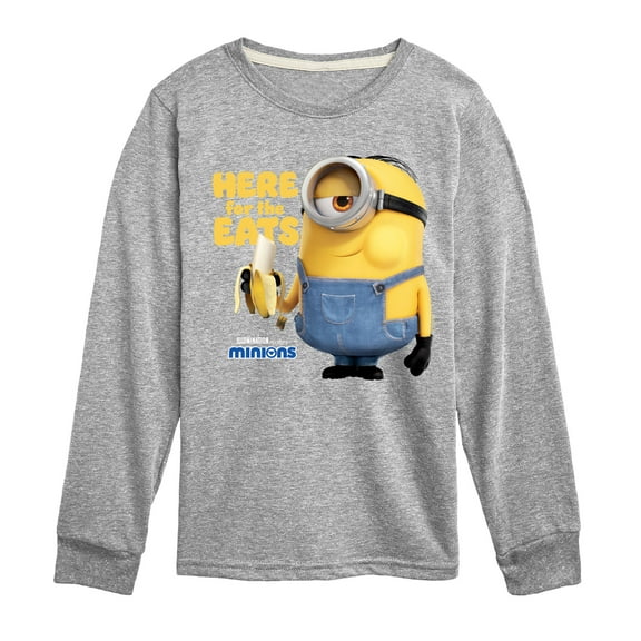 Despicable Me Minions - Only Here For The Eats - Toddler & Youth Long Sleeve Graphic T-Shirt