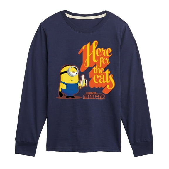 Despicable Me Minions - Only Here For The Eats - Toddler & Youth Long Sleeve Graphic T-Shirt