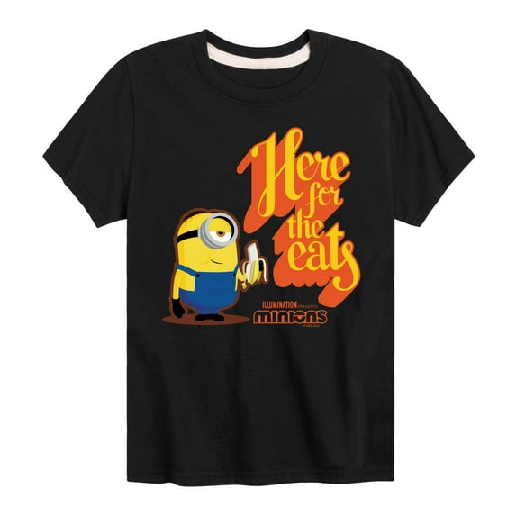 Despicable Me Minions - Only Here For The Eats - Toddler & Youth Short Sleeve Graphic T-Shirt