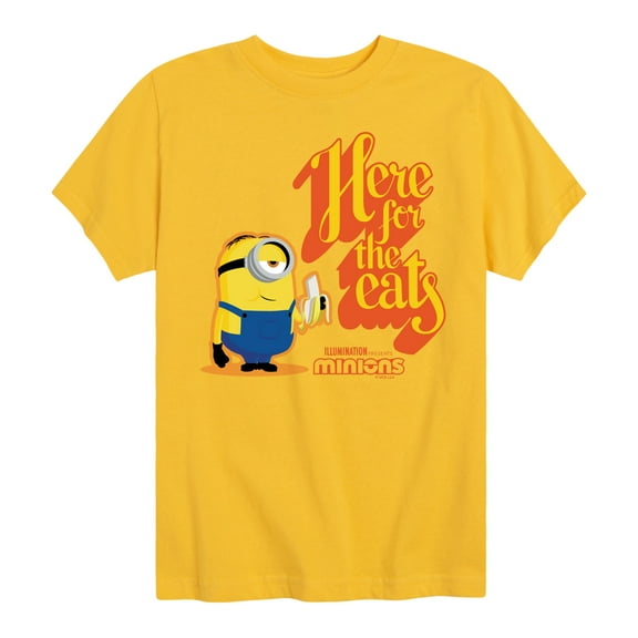 Despicable Me Minions - Only Here For The Eats - Toddler & Youth Short Sleeve Graphic T-Shirt