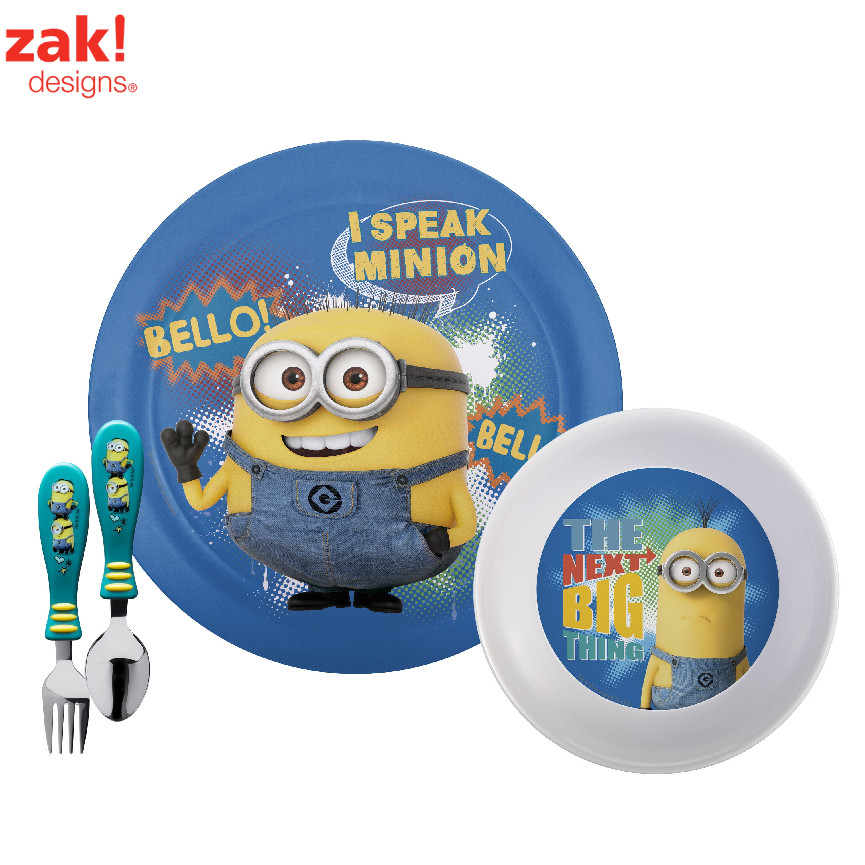 Despicable Me Minions Plate, Bowl & Flatware , 3piece set