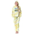 thumbnail image 1 of Despicable Me Minions Positive Vibes Tie Dye Womens Hooded Pajamas Jogger Set with Pockets Sleepwear Loungewear, 1 of 6