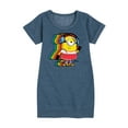 thumbnail image 1 of Despicable Me Minions - Retro Rainbow Skater - Toddler & Youth Girls Fleece Dress, 1 of 5