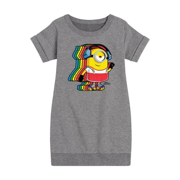 Despicable Me Minions - Retro Rainbow Skater - Toddler & Youth Girls Fleece Dress