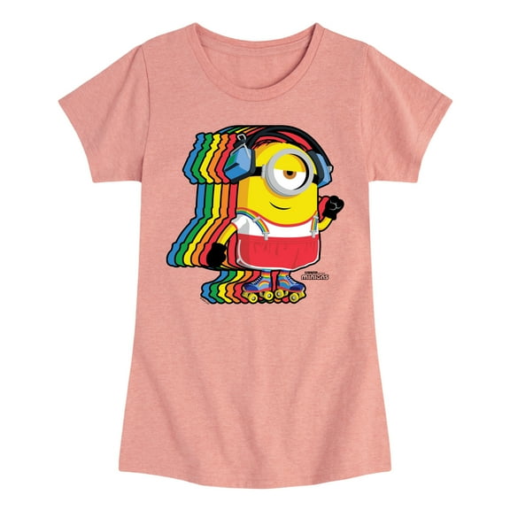 Despicable Me Minions - Retro Rainbow Skater - Toddler & Youth Girls Short Sleeve Graphic T-Shirt