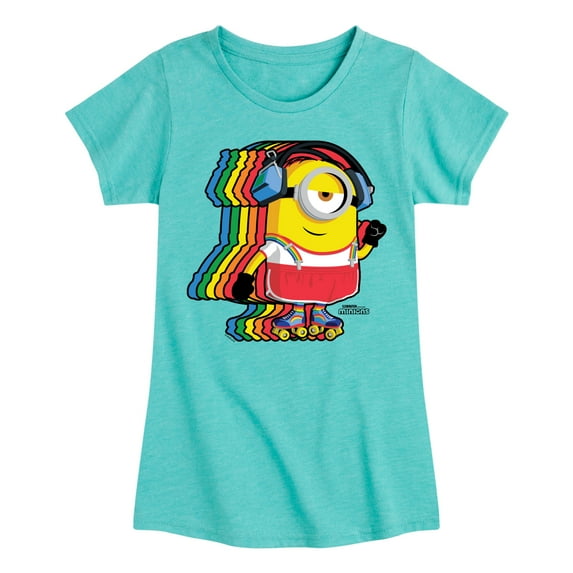 Despicable Me Minions - Retro Rainbow Skater - Toddler & Youth Girls Short Sleeve Graphic T-Shirt